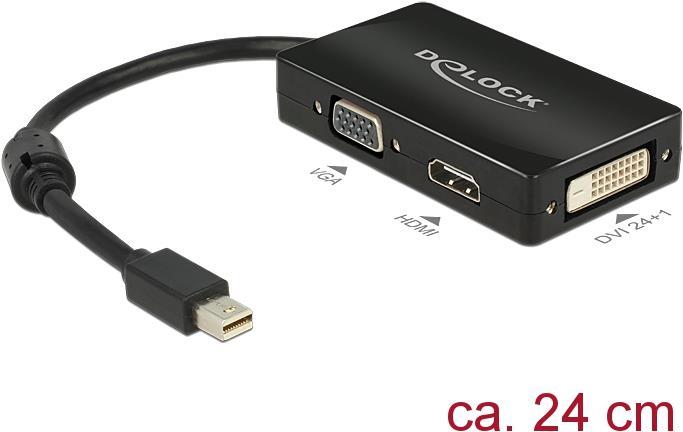 Productafbeelding Delock Mini DP naar (DVI, HDMI, VGA, 16 cm)