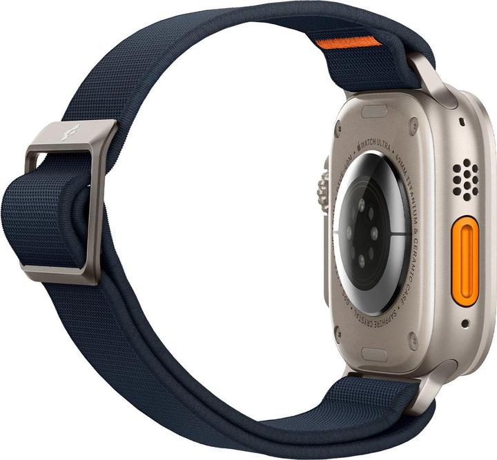 Actual product image Spigen Fit Lite Band for Apple Watch Series 42, 44, 45, 49 mm - navy (42 mm, 44 mm, 45 mm, 49 mm, Nylon, Fabric, Stainless steel)