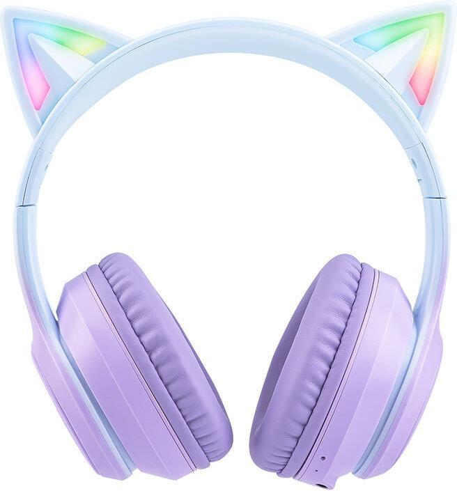 Image du produit Onikuma B90 RGB Cat Ears Casque de jeu pourpre (Sans fil, Filaire)