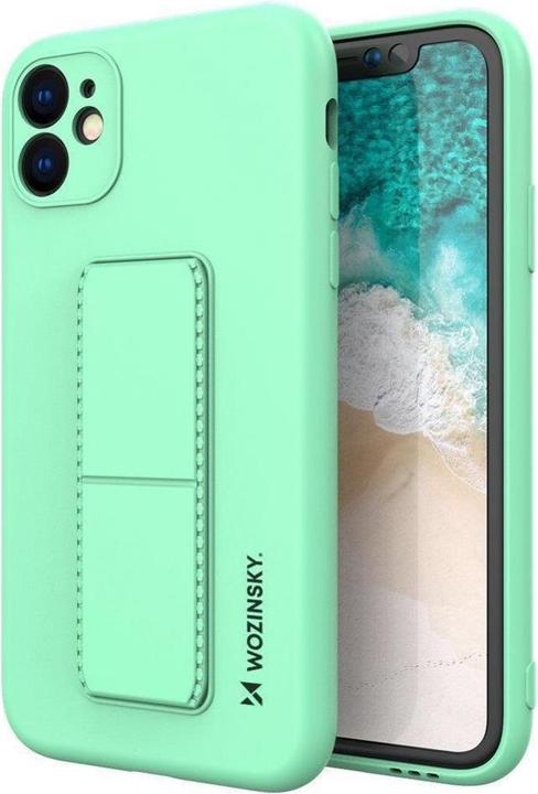 Image du produit Wozinsky Kickstand Case étui en silicone avec support pour iPhone 12 mini menthe (Apple iPhone 12 mini)