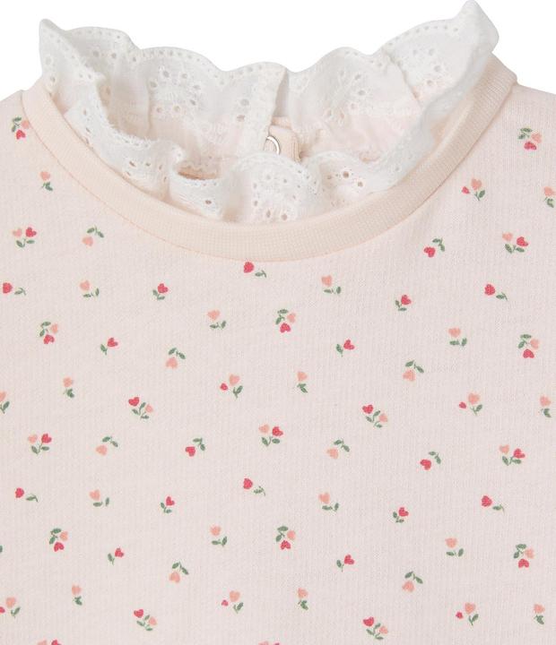 Image du produit Vertbaudet Baby Sweatshirt mit Blumen und besticktem Kragen (74)