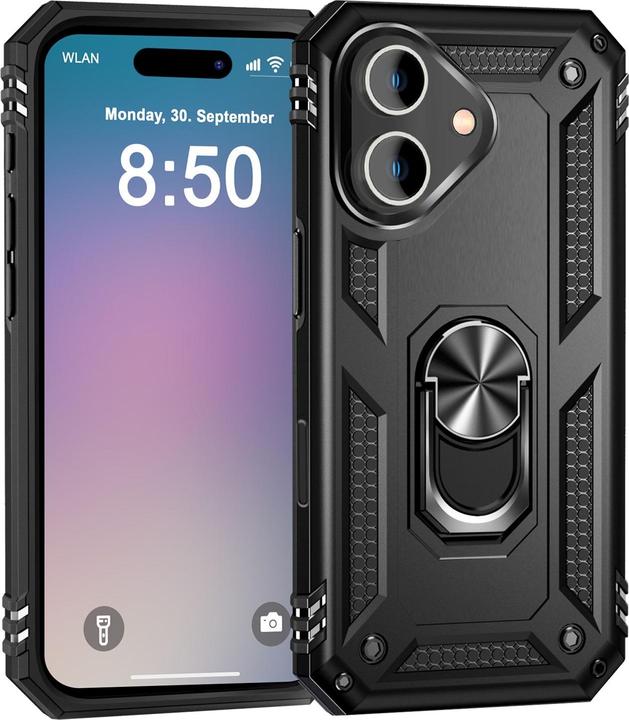 Produktbild Nalia Stossfeste Military-Style Ring Hülle (Apple iPhone 16 Plus)