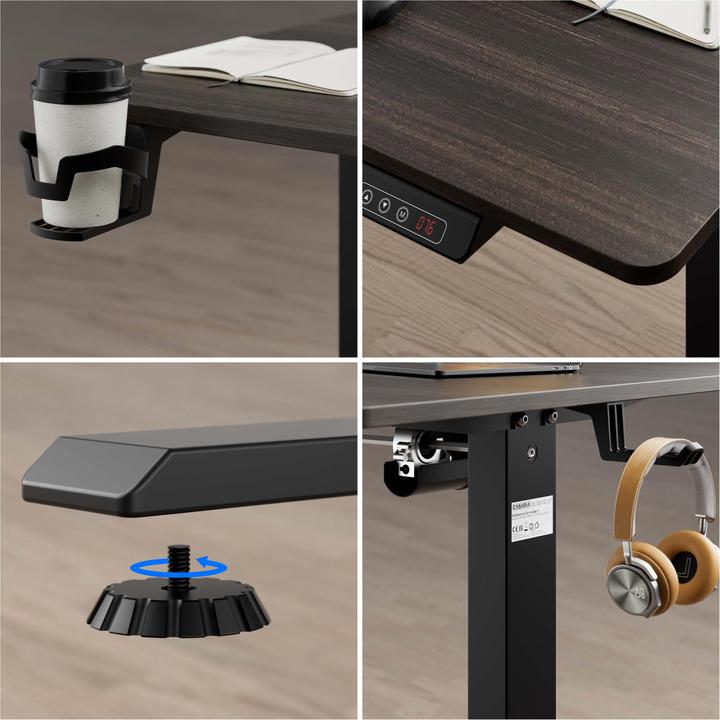 Actual product image Casaria Desk with adjustable height (140 x 60 x 118 cm)