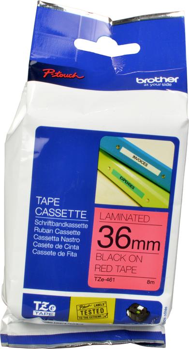 Actual product image Brother P-touch ribbon TZe-461, TZ ribbon (3.60 cm, Red)