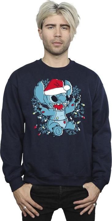 Immagine prodotto Disney Lilo And Stitch Christmas Lights Sketch Felpa Uomo (XXL)