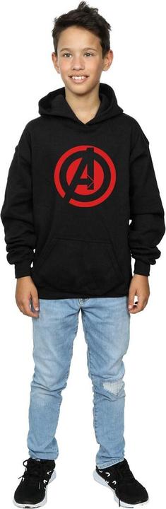 Actual product image Boys Avengers Assemble Solid A Logo Hoodie (128)