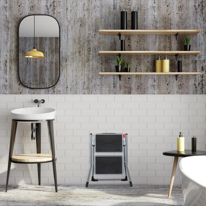 Image du produit Relaxdays Escabeau pliable, 2 marches (Escabeau, 50 cm)