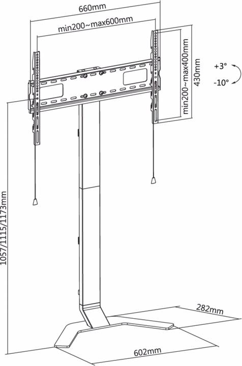 Actual product image Reflecta TV Stand 80 Super Slim (80", 40 kg)