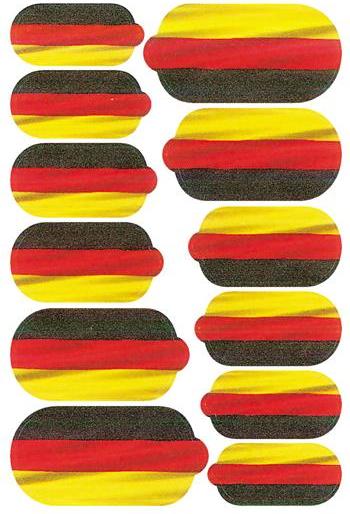 You Nails Flag Germany (Nagelverzierung, Schwarz, Rot, Gold)
