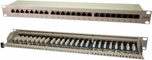 Actual product image LogiLink Patch Panel - RJ-45 X 24 - Gray, RAL 7035 - 48.3 cm (19")