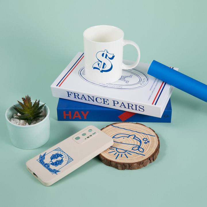 Image du produit Loklik Pochoir en vinyle adhésif permanent - Bleu clair (Accessoire)