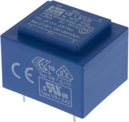 Produktbild Block Transformator PCB 1,5VA 1x9V