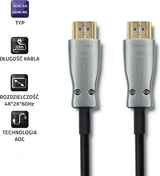 Image du produit Qoltec 50473 Câble HDMI HDMI type A (standard) (10 m, HDMI)
