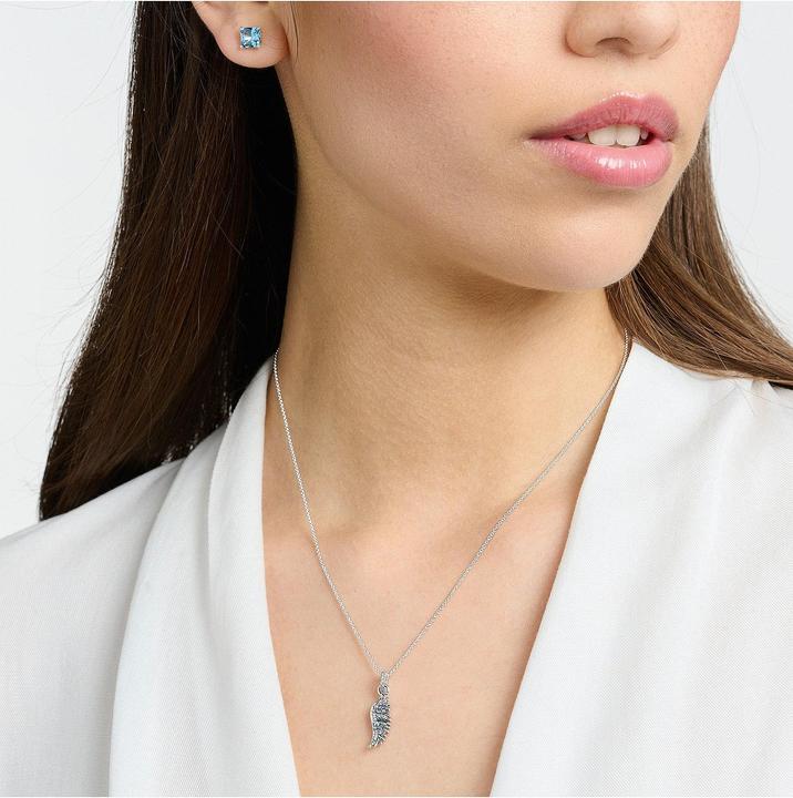 Produktbild Thomas Sabo Halskette Phönix Flügel mit Blauen Steinen Silber (925er Silber, 40 - 45 cm)