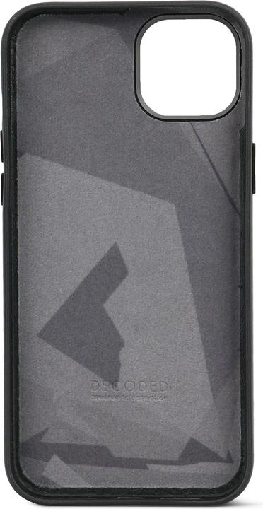 Actual product image Decoded Leather Backcover for iPhone 15 Plus Black (Apple iPhone 15 Plus)