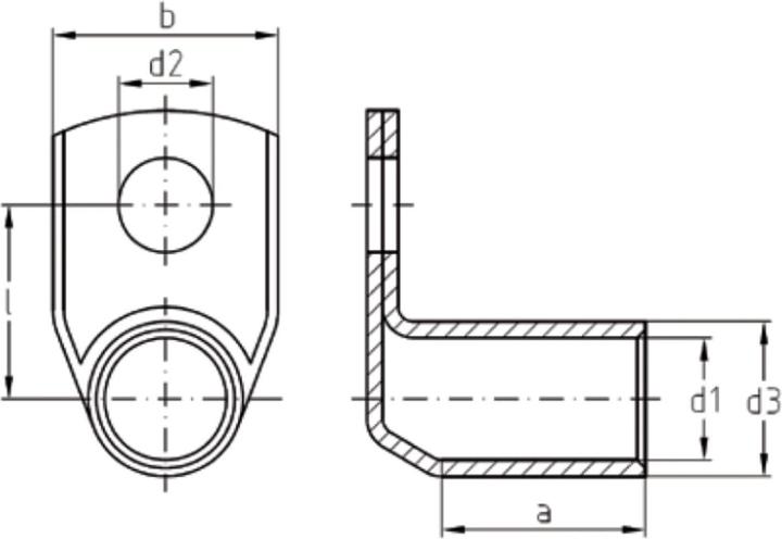 Immagine prodotto Kalitec 10 pezzi KA1-L5 Capicorda tubolari disponibili in commercio angolati 6mm² M5 I senza foro di