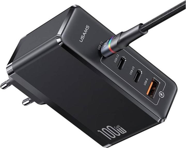 Immagine prodotto Usams Caricabatterie veloce GaN a 4 porte da 100W (100 W)