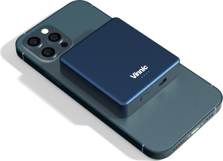 Produktbild Vinnic MANA Magnetic Wireless Powerbank 8.000mAh, blue (8000 mAh, 20 W, 30.80 Wh)