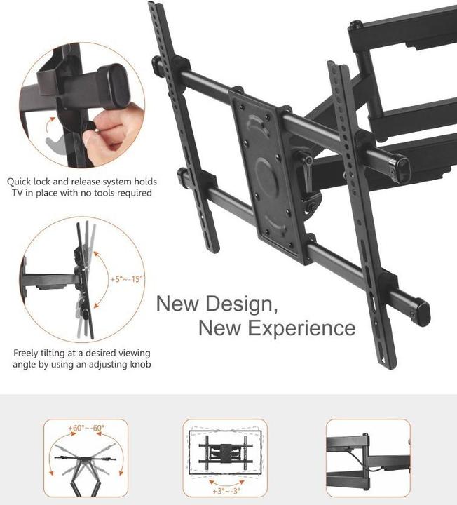Actual product image equip TV Wall Mount Bracket (Wall, 90", 75 kg)
