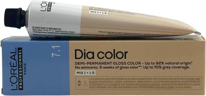 Produktbild L'Oréal Professionnel Dia Color 7.1 Mittelblond Asch - 60ml (Blond)