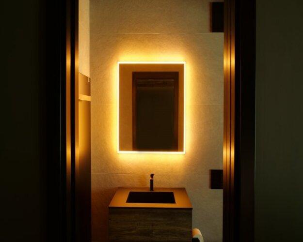 Actual product image Schneider A-line LED illuminated mirror, 80x76cm, 166.280.01. (80 x 76 cm)