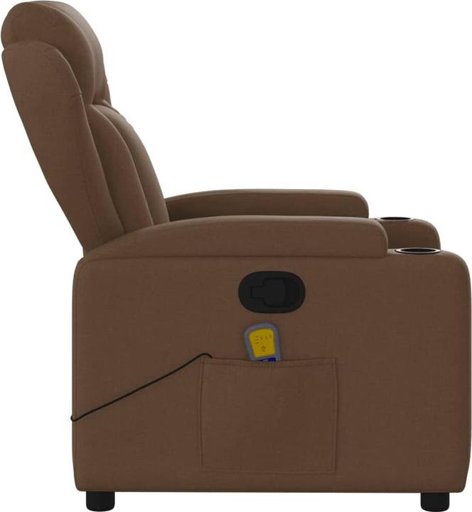 Image du produit VidaXL Fauteuil de massage Marron Tissu,Couleur : Marron,Matériau : Tissu (100