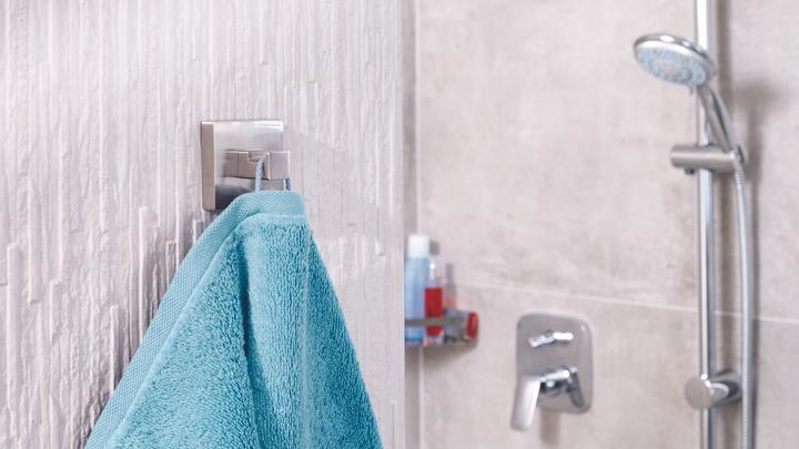 Actual product image tesa EXXCLUSIV Towel hook incl. adhesive solution without drilling