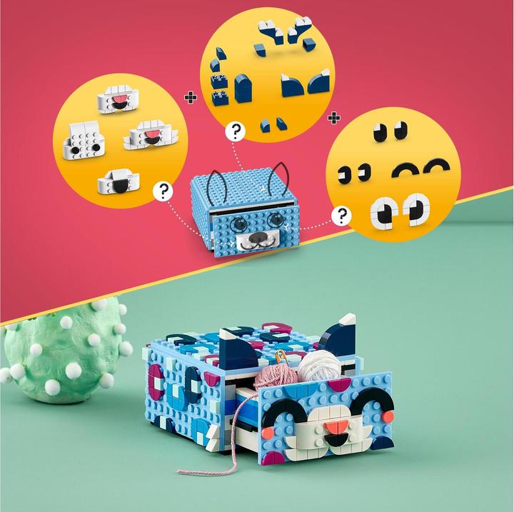 Produktbild LEGO Tier-Kreativbox mit Schubfach (41805, LEGO Dots)