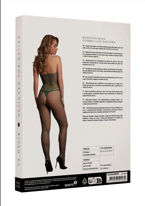 Actual product image Le Désir Fishnet and Lace Bodystocking - One Size (One size)