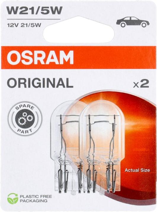 Immagine prodotto Osram Original Signallampe W21/5W, 12V, Doppelblister (W21/5W)