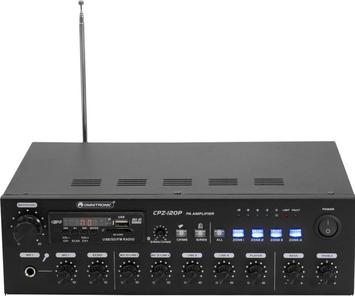 Produktbild Omnitronic CPZ-120P ELA ELA-Verstärker 120 W 4-Kanal 4-Zonen (Verstärker)