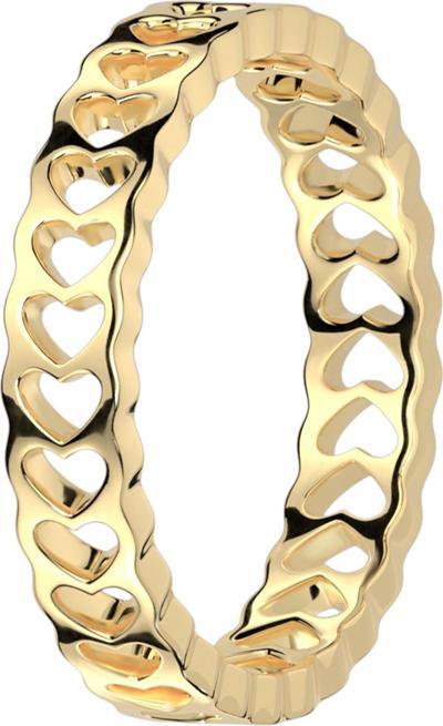 Actual product image Star Piercing Ring gold-plated hearts perforated (without brass, Surgical steel 316L)