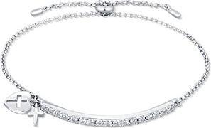 JVD Stylish bracelet with zircons SVLB0310XH2BI00
