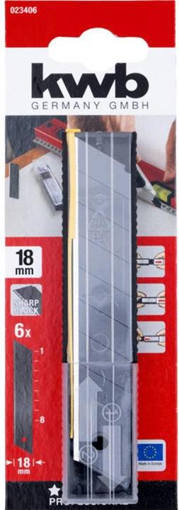 Actual product image kwb Snap-off blades 18 mm made of carbon steel 023406 6 pcs. (Cutters)