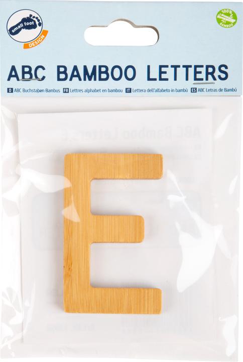 Actual product image small foot ABC letters E