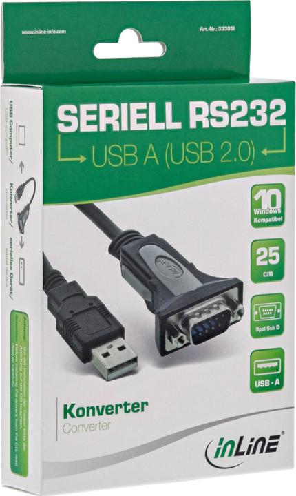 Immagine prodotto InLine Cavo adattatore da USB 2.0 a seriale (0.25 m)