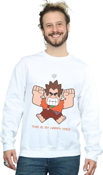 Actual product image Disney Mens Wreck It Ralph Happy Face Sweatshirt (L)