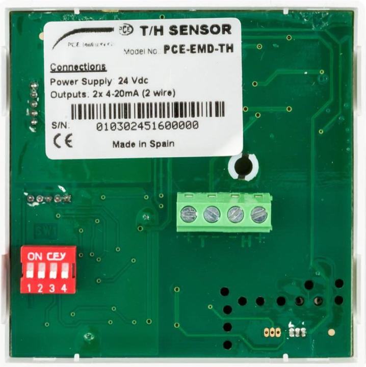 Actual product image PCE Instruments PCE-EMD 5 Panelmeter 0 to 50 °C 0 to 99.9 % rH (Measuring device case)