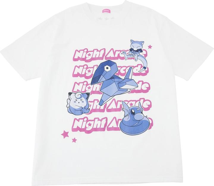 Pokémon T-Shirt Night Arcade White Free (M)