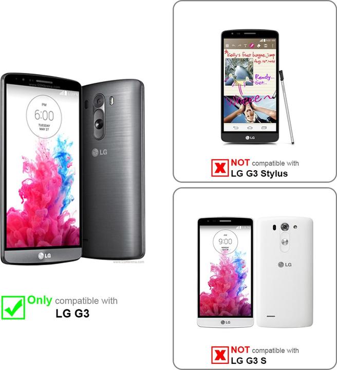 Produktbild Cadorabo Book Jeans Optik Cover (LG G3)
