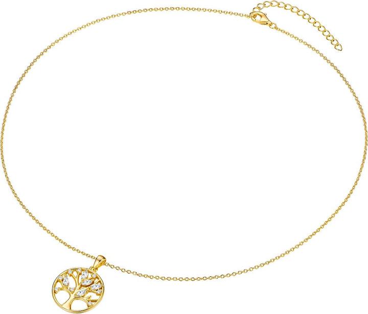 Produktbild Rafaela Donata Damen Baum des Lebens Sterling Silber Zirkonia Gelbgold 40,0 cm Basiskette + 5,0 cm Verlängerung - 3 (Sterling Silber, 40 - 45 cm)