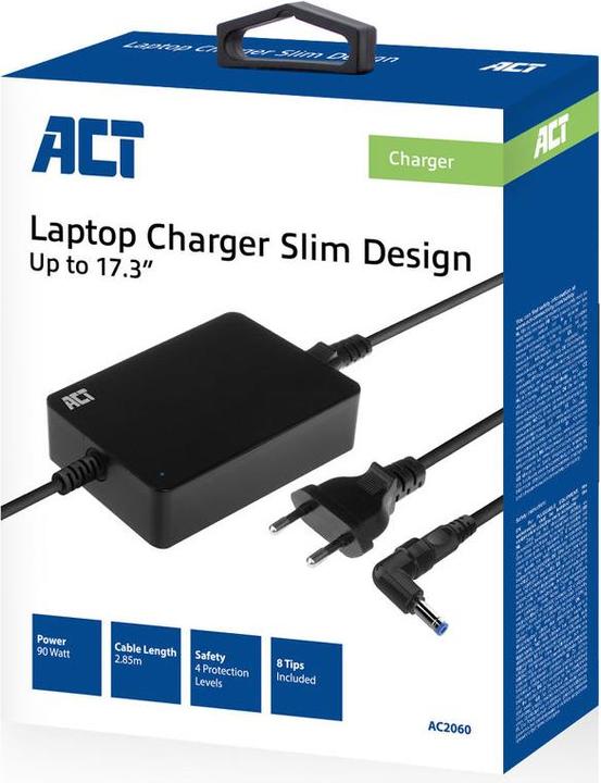 Actual product image Slim size laptop charger 90W (for laptops up to 17.3 inch) (90 W)