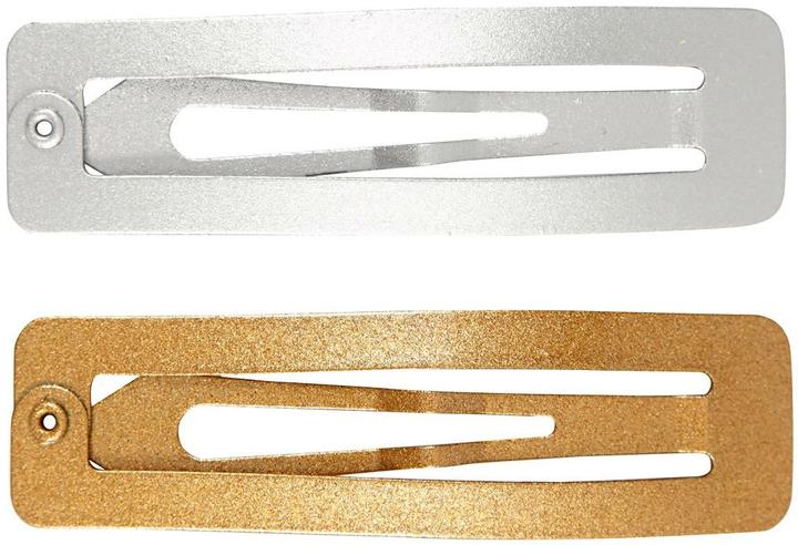 Actual product image Creativ Company Hair clip gold/silver 5.8 x 1.6 cm, 4 pieces (4 pcs.)