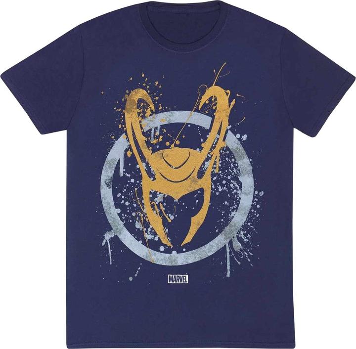 Actual product image Loki Unisex Adult Splattered Logo T-Shirt (S)