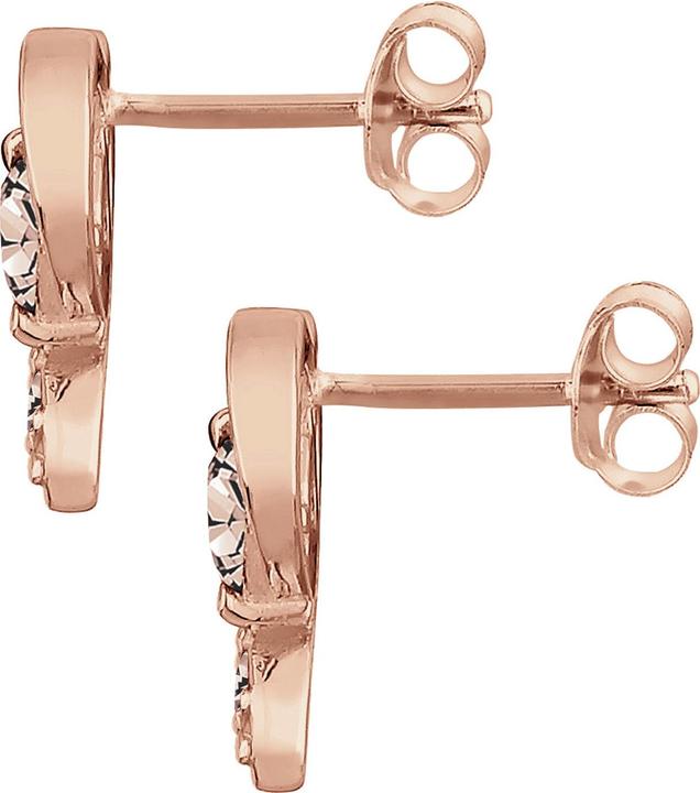 Actual product image Elli Earrings Heart Love Crystals 925 Silver Darling (Glass crystal, 925 sterling silver)