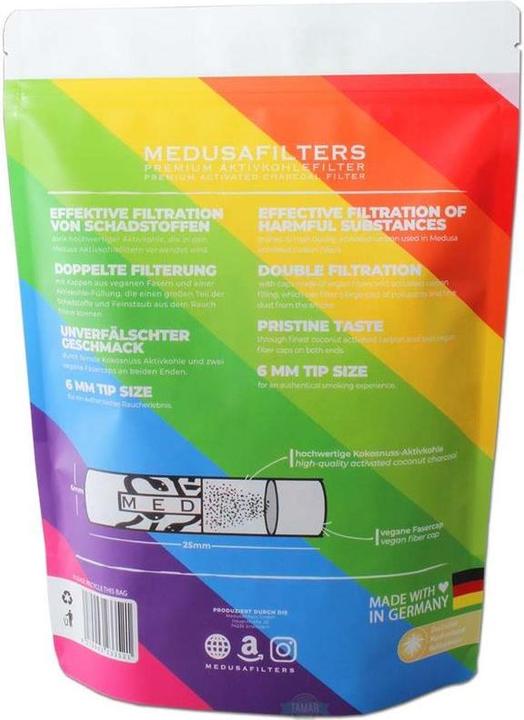 Immagine prodotto Medusafilters Confezione da 1000 pezzi Edizione Viola - Filtro ibrido a carboni attivi