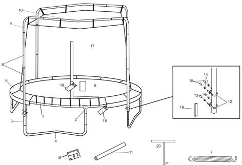 Image du produit Jumpking Pièces détachées trampoline 366cm