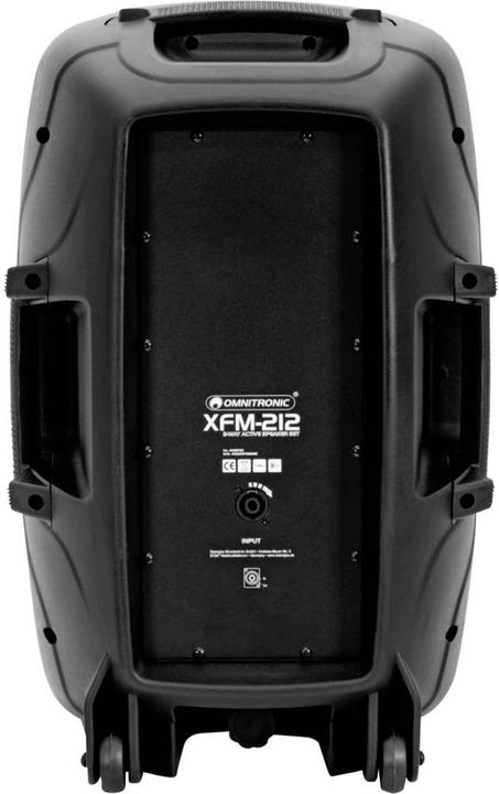 Produktbild Omnitronic Aktives PA Lautsprecher Set XFM 212AP Bluetooth, inkl. Mikrofon, Trolley Funktion (Aktiv, 1x 150 W)