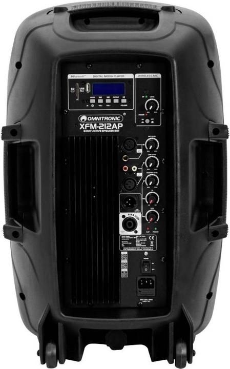 Produktbild Omnitronic Aktives PA Lautsprecher Set XFM 212AP Bluetooth, inkl. Mikrofon, Trolley Funktion (Aktiv, 1x 150 W)