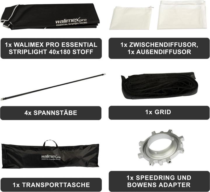 Immagine prodotto Walimex pro Luce essenziale 40x180 (Soft box)